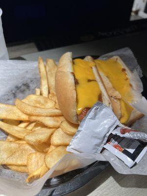 2 chilli dogs with fries