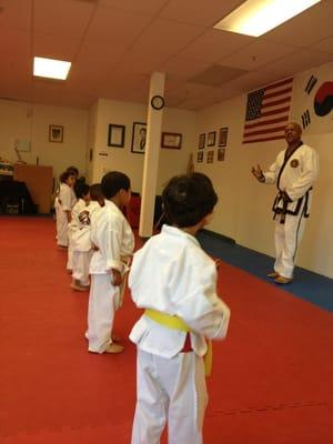 Mr. Oneil with his beginners class on Mon, Wed, Friday and Saturdays