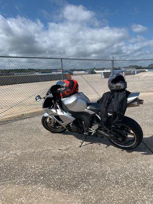 "Bad Decision" at Seabring International Speedway. Not riding on the track. Just hanging with Famiky as the run ther Vetts.