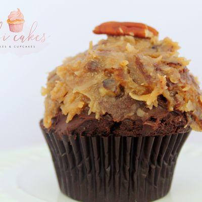 German Chocolate Cupcake