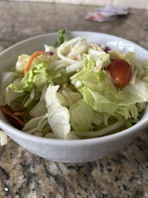 House salad with house Italian dressing