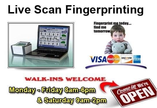 Livesscan fingerprinting