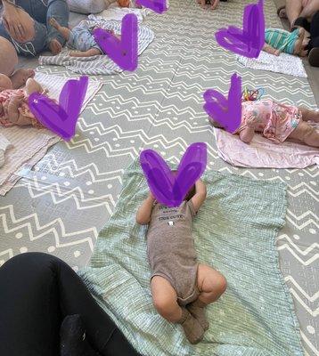 Baby yoga class