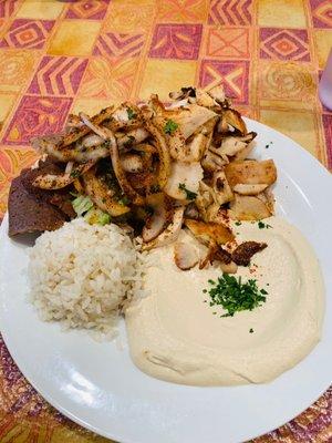 Combination Plate (Chicken Shawarma and Gyro)