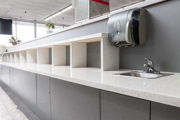 Laundry folding counter top