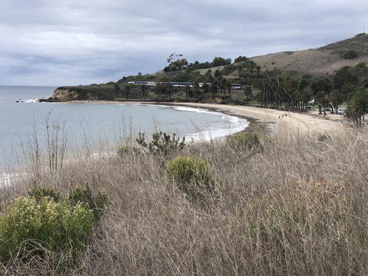 Views of the beach along the trail