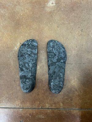 Underside or custom orthotics