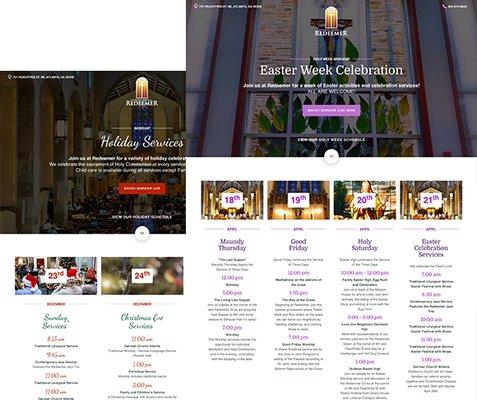 Web Design and Development done for a local church.