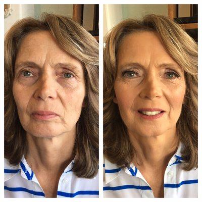 Mother of bride: very natural, lighten up under eye area request