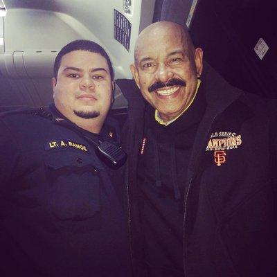 APSA Lieutenant Ramos with Musician Oscar de Leon at Club Fuego in Harker Heights