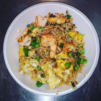 Jumbo shrimp fried rice