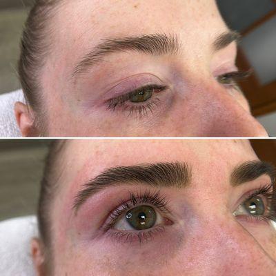 Brow wax and tint