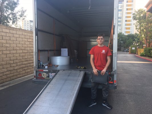 Daniel from Pacific Moving service! Finally done and he was very hardworking