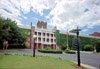 Garvey Hall, the administration building on the 35-acre campus