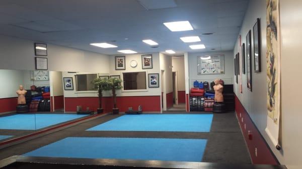 The right,  smaller dojo area