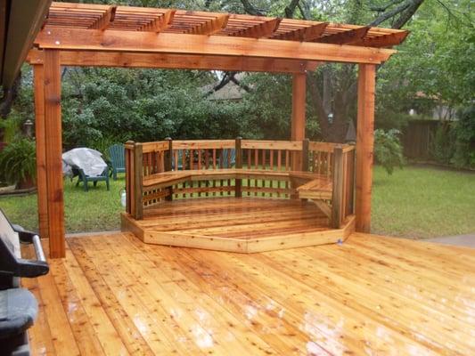 Pergola with Custom Seating