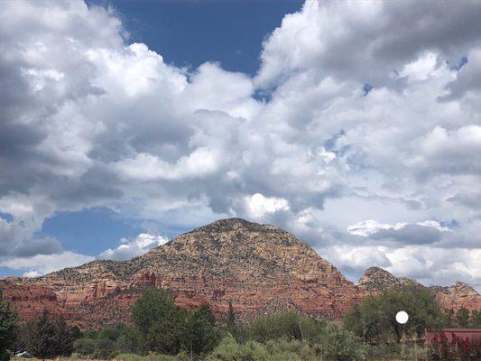 A view from the back of Elite Salon in Sedona