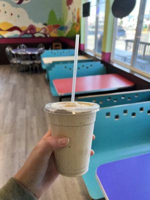 Milkshake with espresso chip ice cream & a shot of espresso