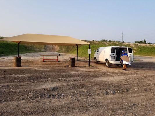 A 25 yard shooting bay.