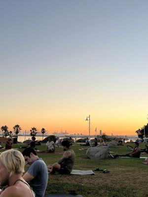 Sunset yoga