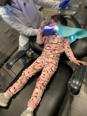 Ever see a four year old sit this still??  Great great dentist!!