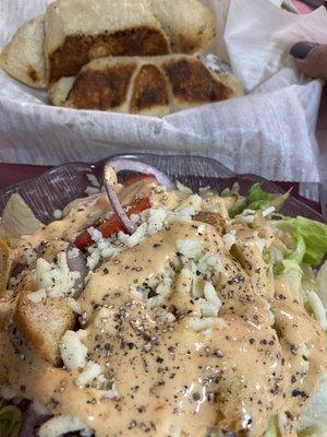 Salad & Garlic bread