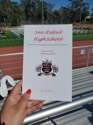 I'm elated the school chose in-person graduation for Class of 2021, along with all at the stadium!