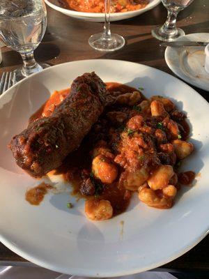 Braciola with gnocchi