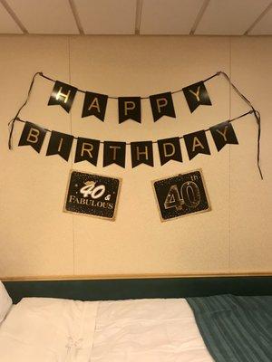 My birthday wall decor