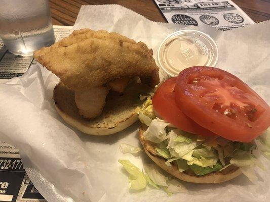 Walleye Sandwich (Fish) -- Friday afternoon, 16 October 2020.