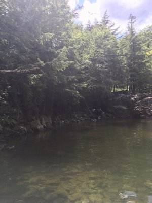 View above lower falls.