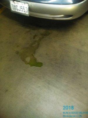 Manager was sitting in his vehicle, trash all over his van. And leaking coolant all over the parking spot and said he didn't care.