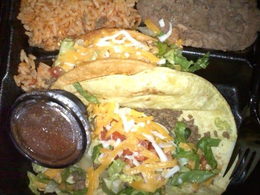 DJ's Taco Express - crispy & soft taco platter