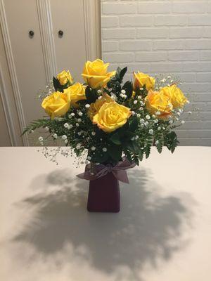 I wanted yellow roses but these roses were prettier :)