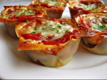 Lasagna cupcake recipe for post-surgery patients.  Developed by patient.