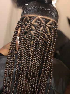 The process...medium triangle braids