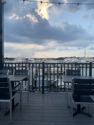 Patio looking over marina