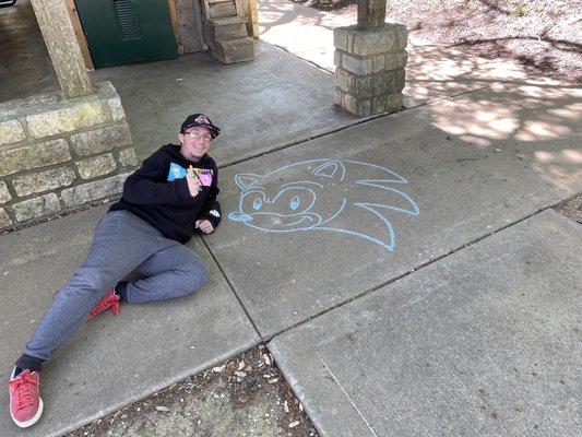 Yeah, I drew that LOL. Someone left chalk!