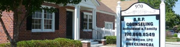 A.R.P. Counseling is located in Olde Town Conyers in a quaint and very inviting historic location.