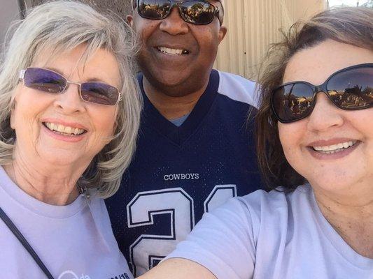 Quick selfie with Jackie W and John