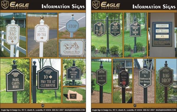 DIRECTIONAL SIGNS - CAST BRONZE AND ALUMINUM