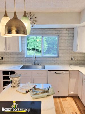 kitchen remodel, cabinetry, and tile work