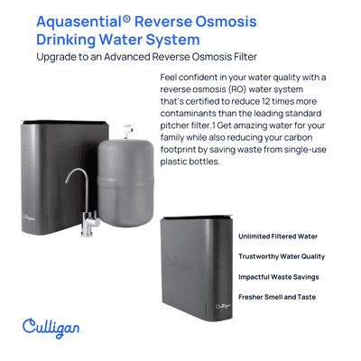 Feel confident in your water quality with a reverse osmosis (RO) water system.