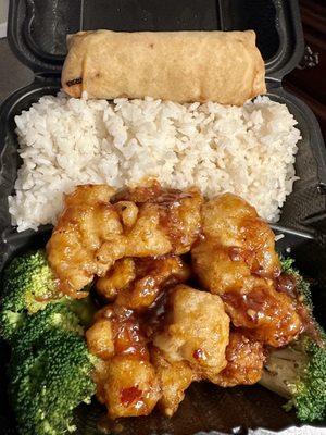 General Tso's special combination platter with white rice  SO GOOD!