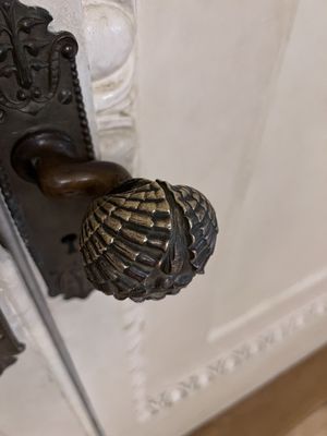 The detail.  Every doorknob looks like this.  All hand made.