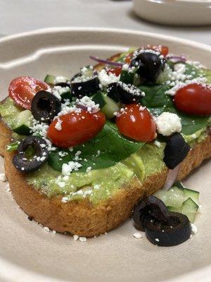 Greek avocado toast