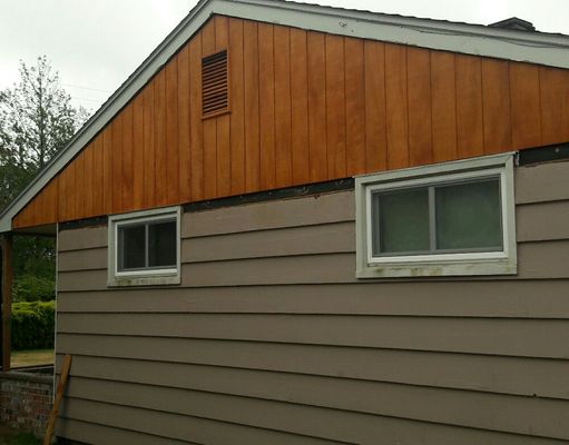 Replaced gable siding