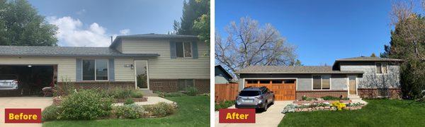 New roof, siding and garage door