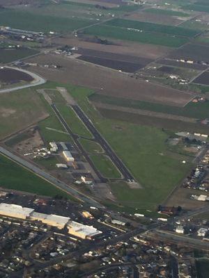 The airport as seen from the air South