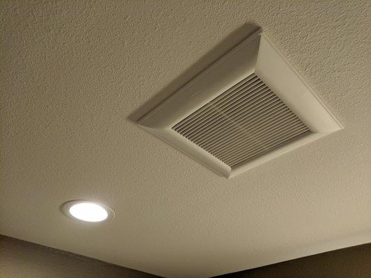 Bathroom fan, because it really is essential.